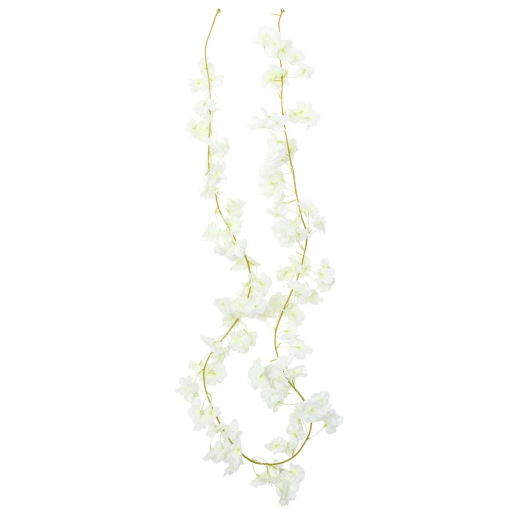 vidaXL kunstige blomsterguirlander 6 stk. 180 cm hvid