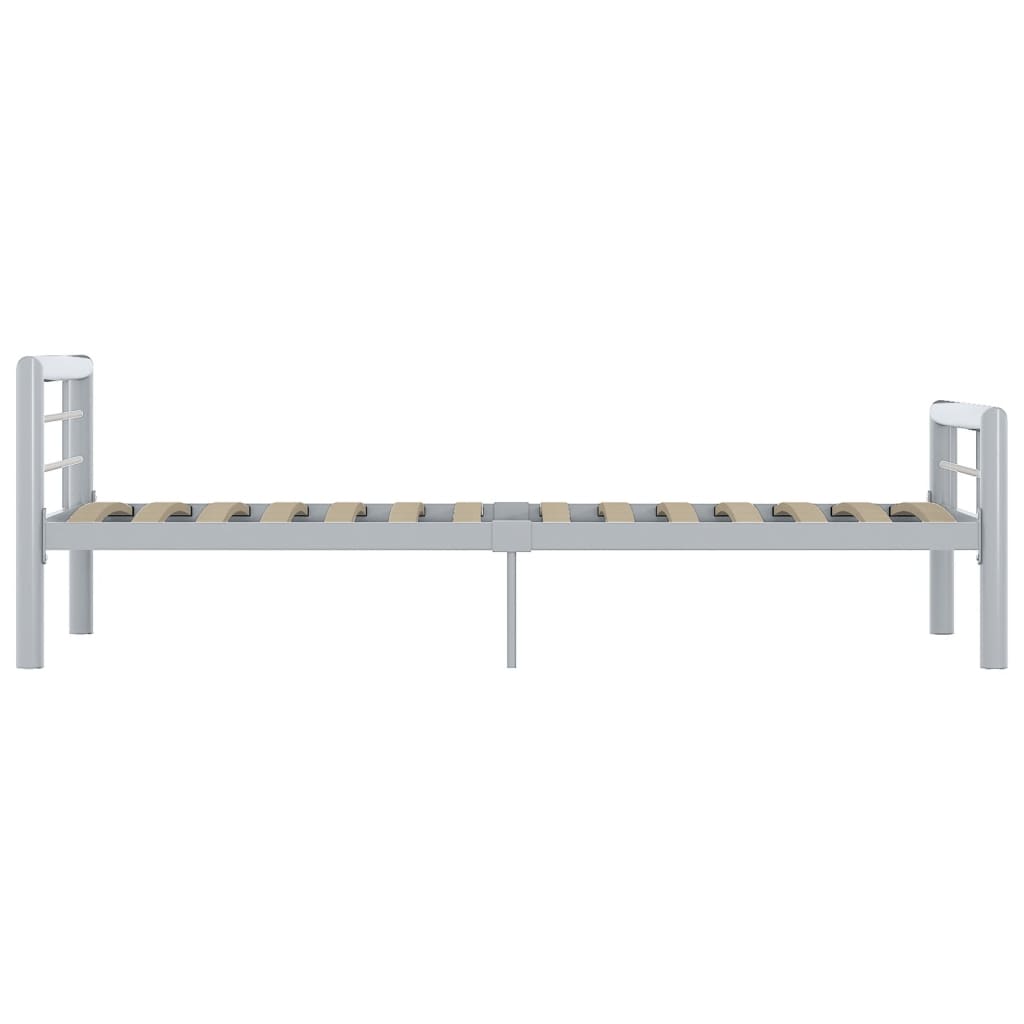 vidaXL sengestel 90x200 cm metal grå og hvid