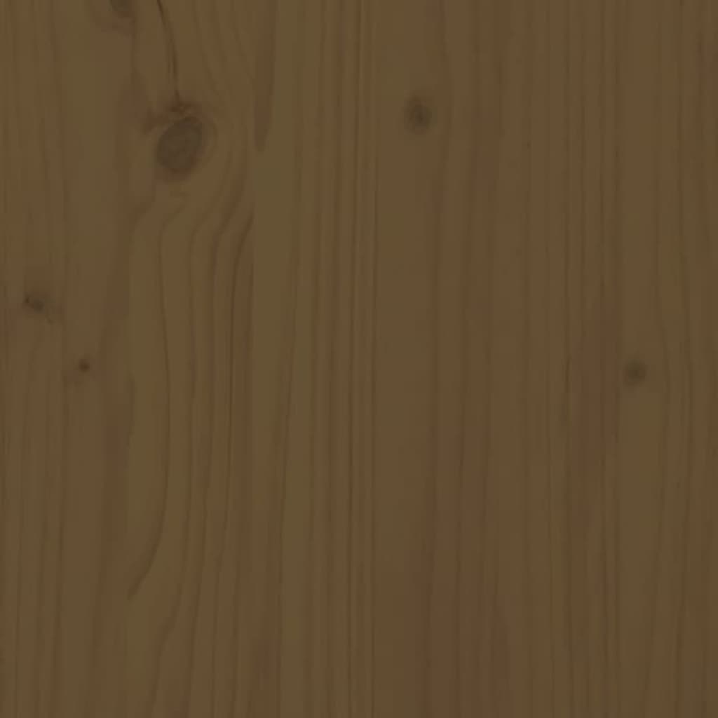 vidaXL sengebord 50x34x50 cm massivt fyrretræ gyldenbrun