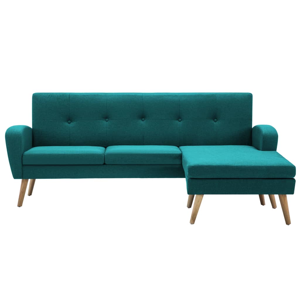 vidaXL L-formet sofa stofbetræk 186 x 136 x 79 cm grøn