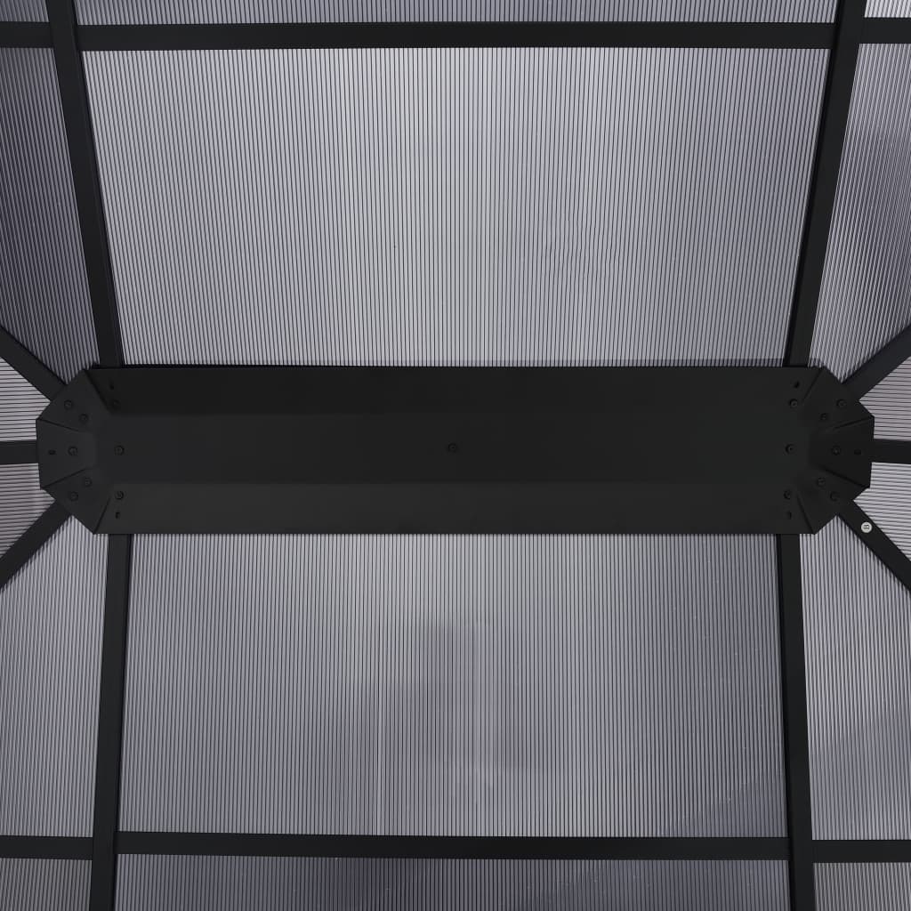 vidaXL pavillon med gardiner 400x300x265 cm antracitgrå