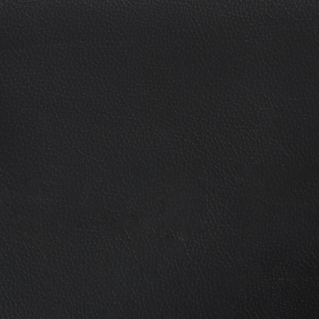 vidaXL sengegavl med kanter 83x23x118/128 cm kunstlæder sort