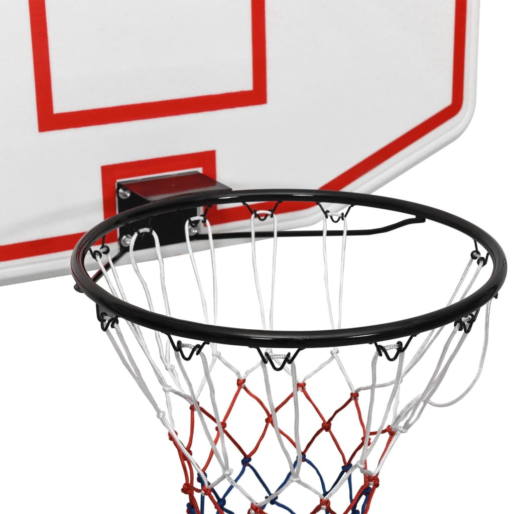 vidaXL basketballkurv med plade 71x45x2 cm polyethylen hvid