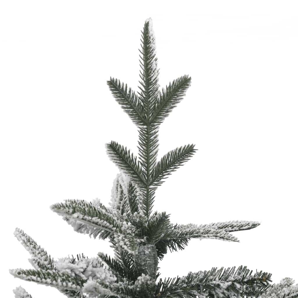vidaXL kunstigt juletræ med lys og sne 150 cm PVC og PE