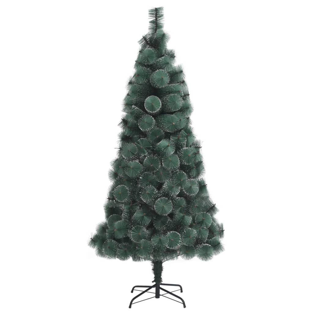 vidaXL kunstigt juletræ med LED og kuglesæt 120 cm PVC PE grøn