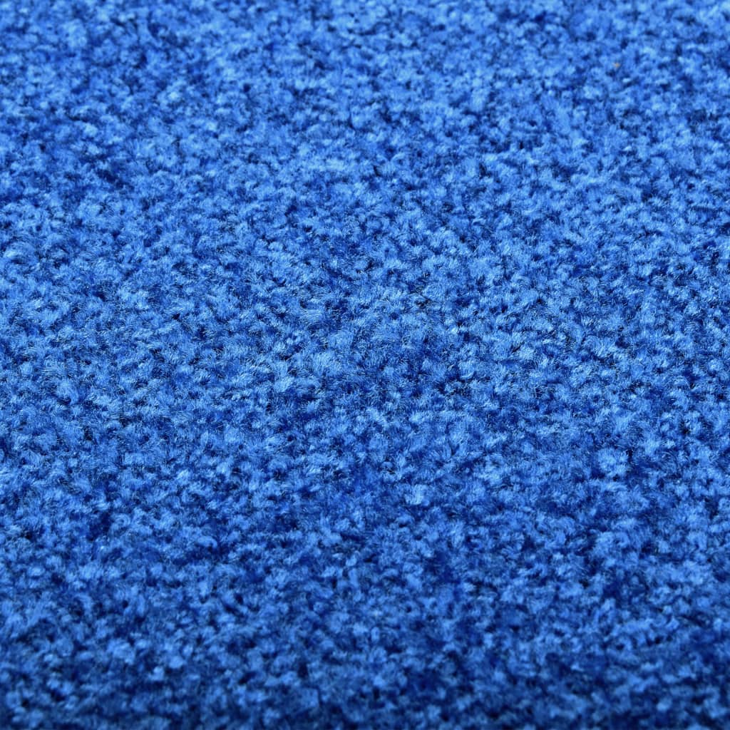 vidaXL vaskbar dørmåtte 90x150 cm blå
