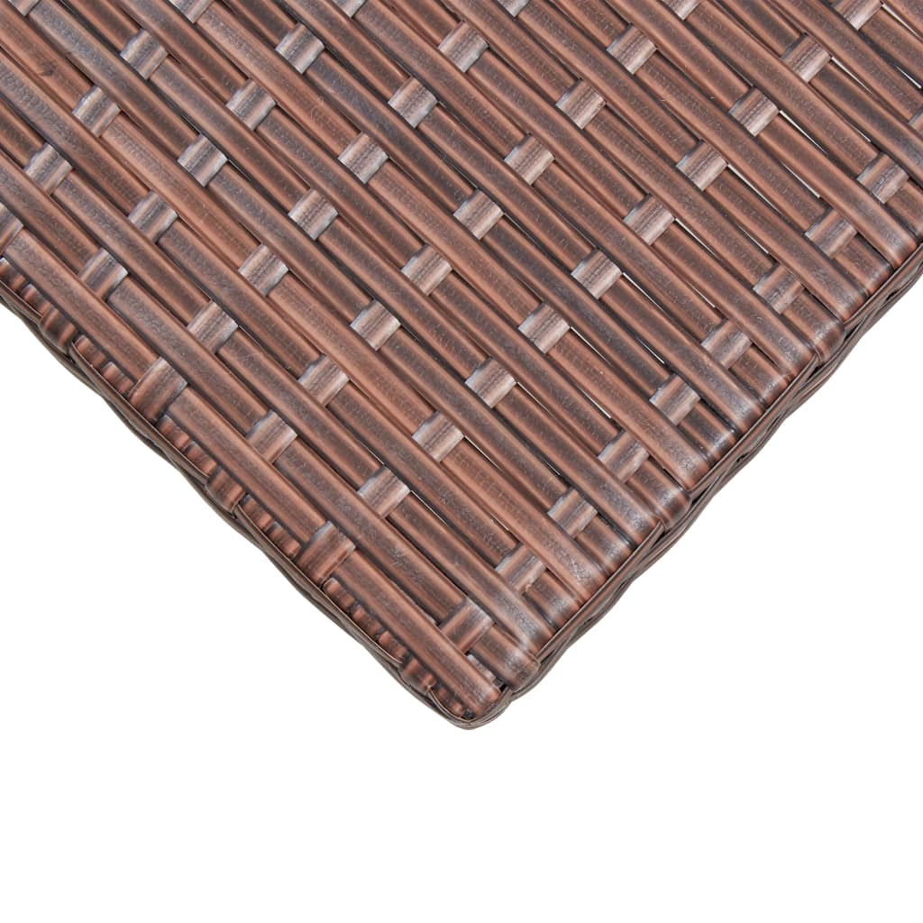 vidaXL havebord 110x60x67 cm polyrattan brun