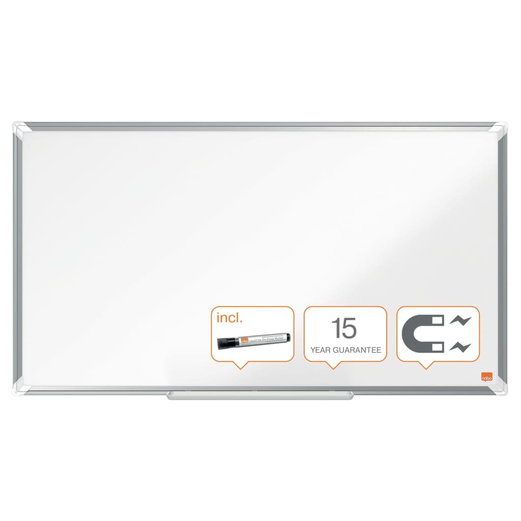 Nobo magnetisk whiteboard Premium Plus 89x50 cm widescreen stål