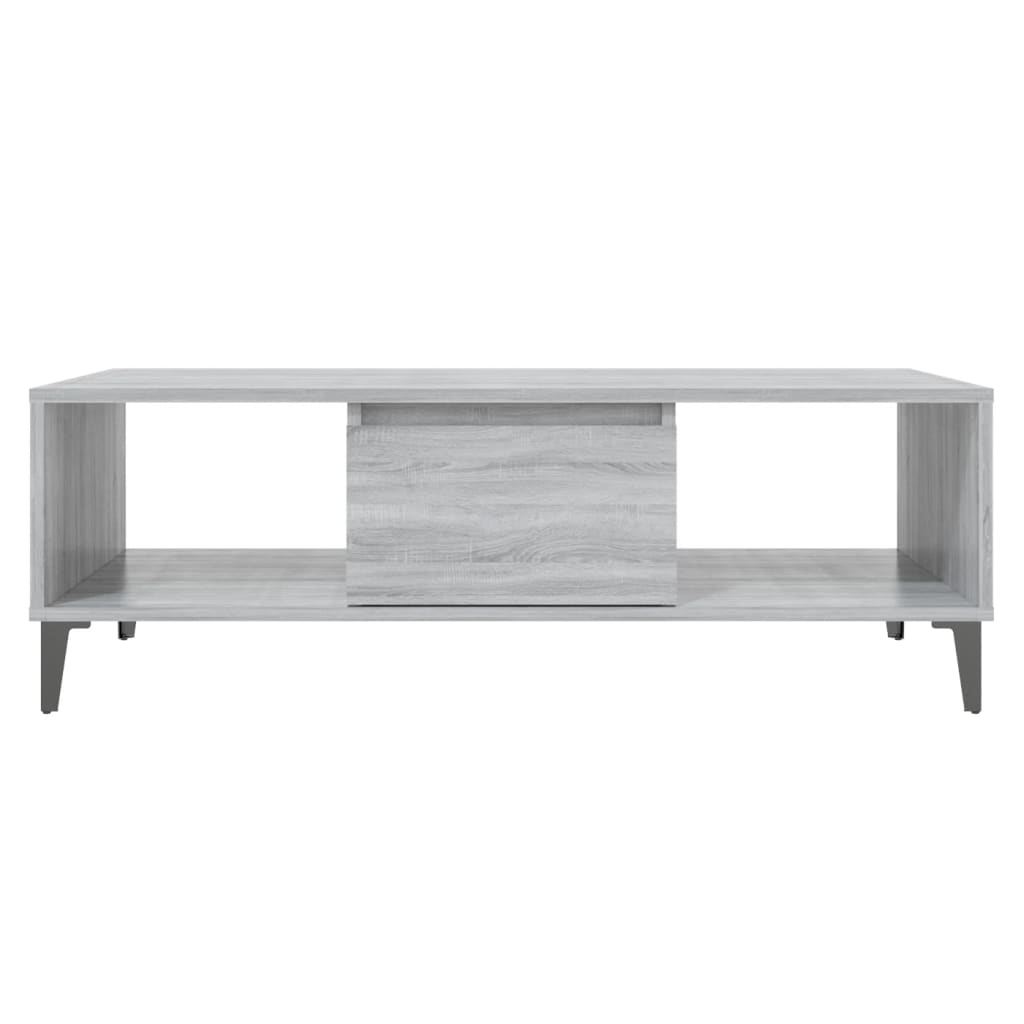 vidaXL sofabord 103,5x60x35 cm spånplade grå sonoma-eg