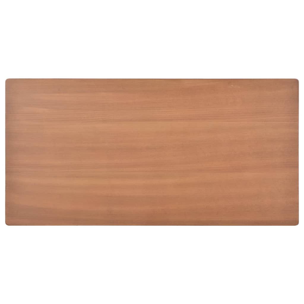 vidaXL 5 dele spisebordssæt massivt krydsfiner stål brun