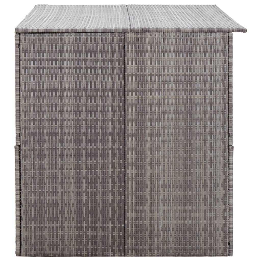 vidaXL opbevaringskasse til haven 150x100x100 cm polyrattan grå