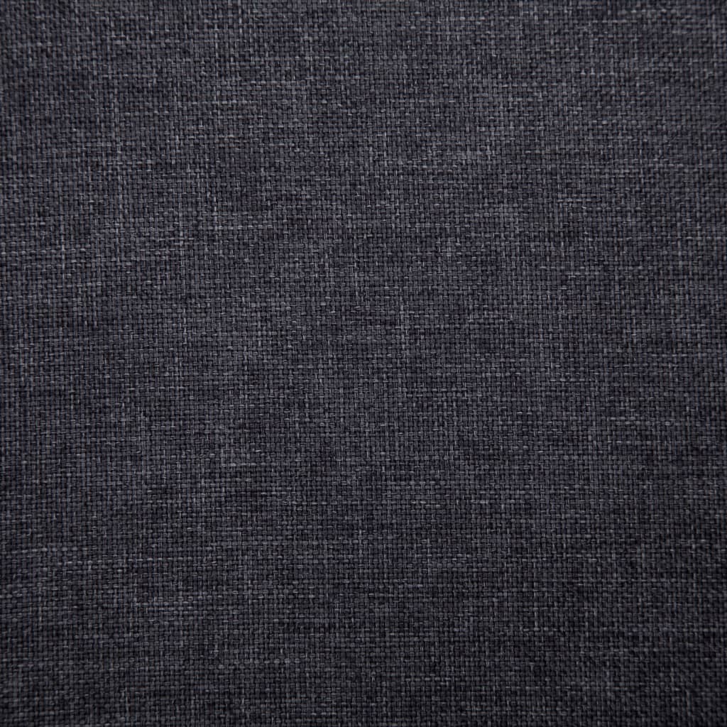 vidaXL bænk 139,5 cm polyester mørkegrå