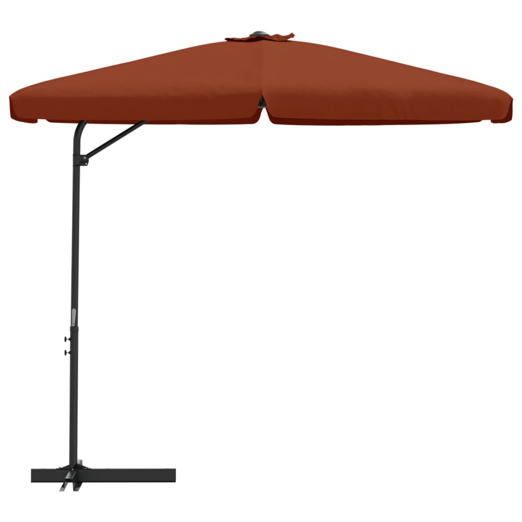 vidaXL udendørs parasol med stålstang 300 cm terracottafarvet