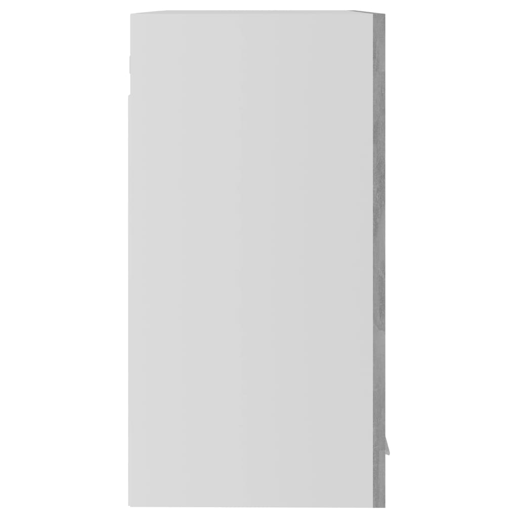 vidaXL vægskab med glaslåger 60x31x60 cm spånplade betongrå