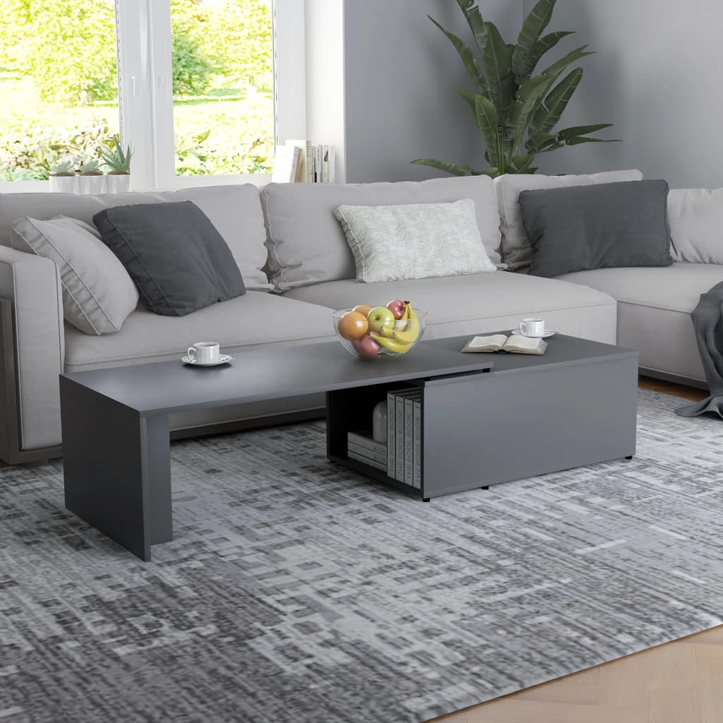 vidaXL sofabord 150x50x35 cm konstrueret træ grå