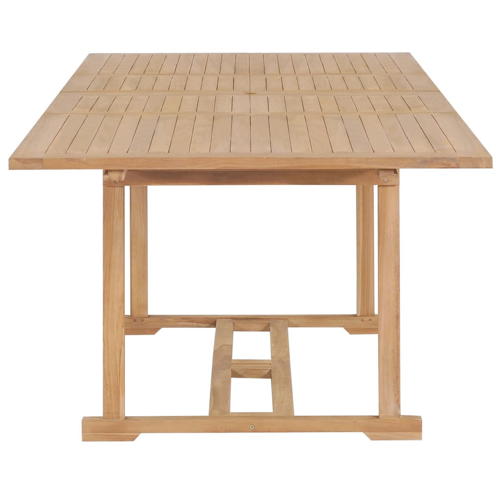 vidaXL udendørs spisebordssæt 9 dele 180-280x100x75 cm massivt teak