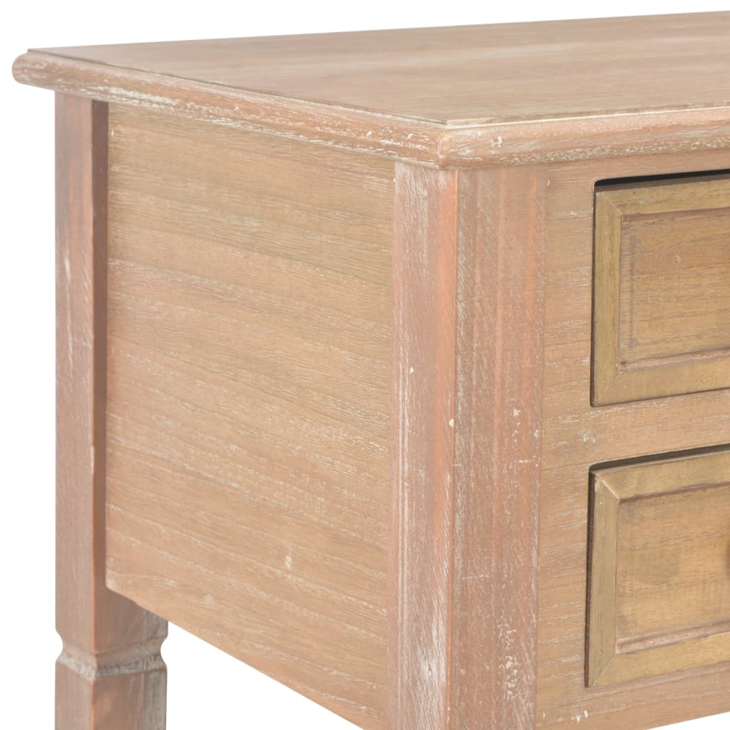 vidaXL skrivebord 109,5 x 45 x 77,5 cm træ brun