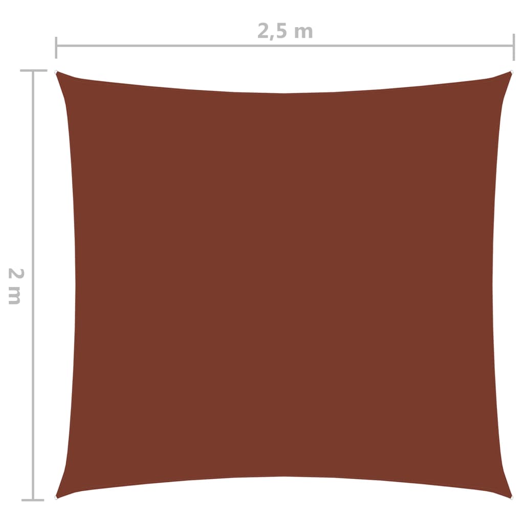 vidaXL solsejl 2x2,5 m rektangulær oxfordstof terrakotta