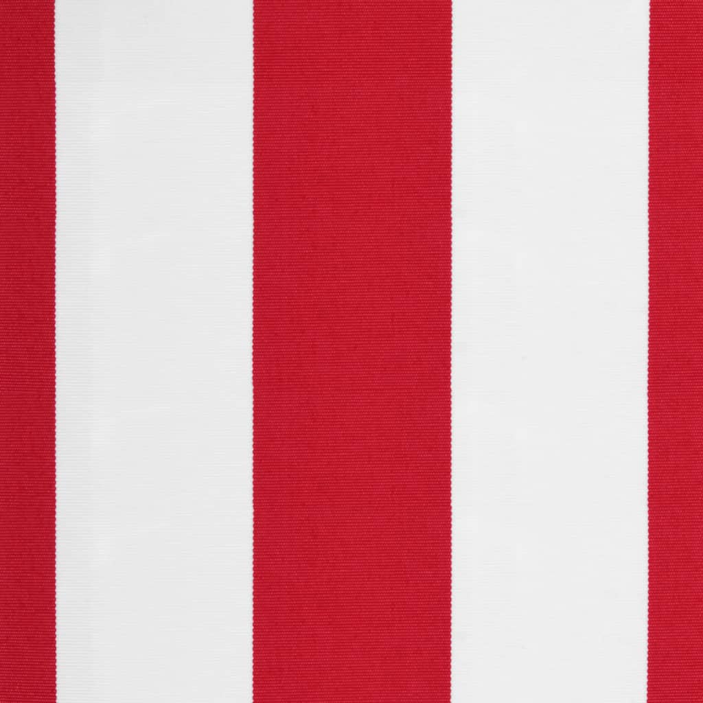 vidaXL markisedug 4x3 m stribet rød og hvid