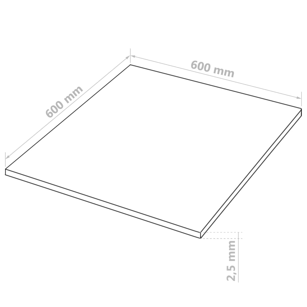 vidaXL MDF-plader 20 stk. firkantet 60 x 60 cm 2,5 mm