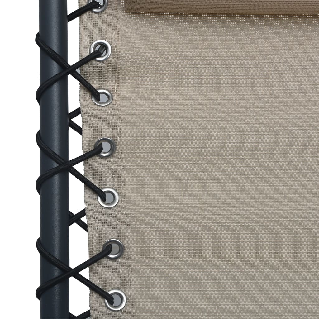 vidaXL foldbar havestol textilene gråbrun