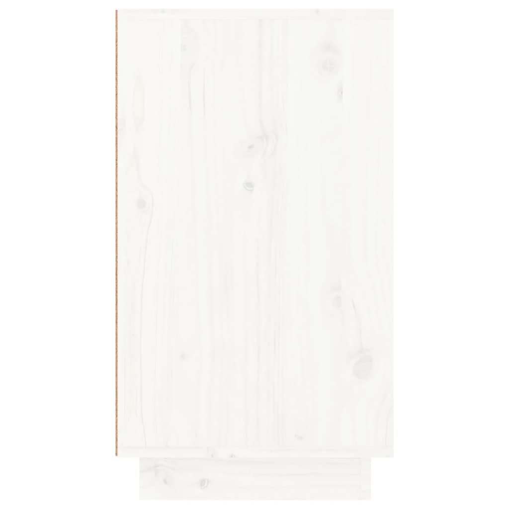 vidaXL skoreol 110x34x61 cm massivt fyrretræ hvid