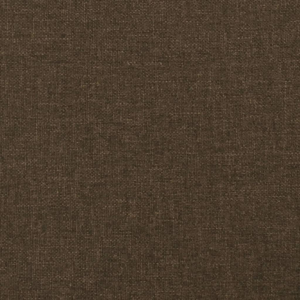 vidaXL sengegavl med kanter 93x16x78/88 cm stof mørkebrun