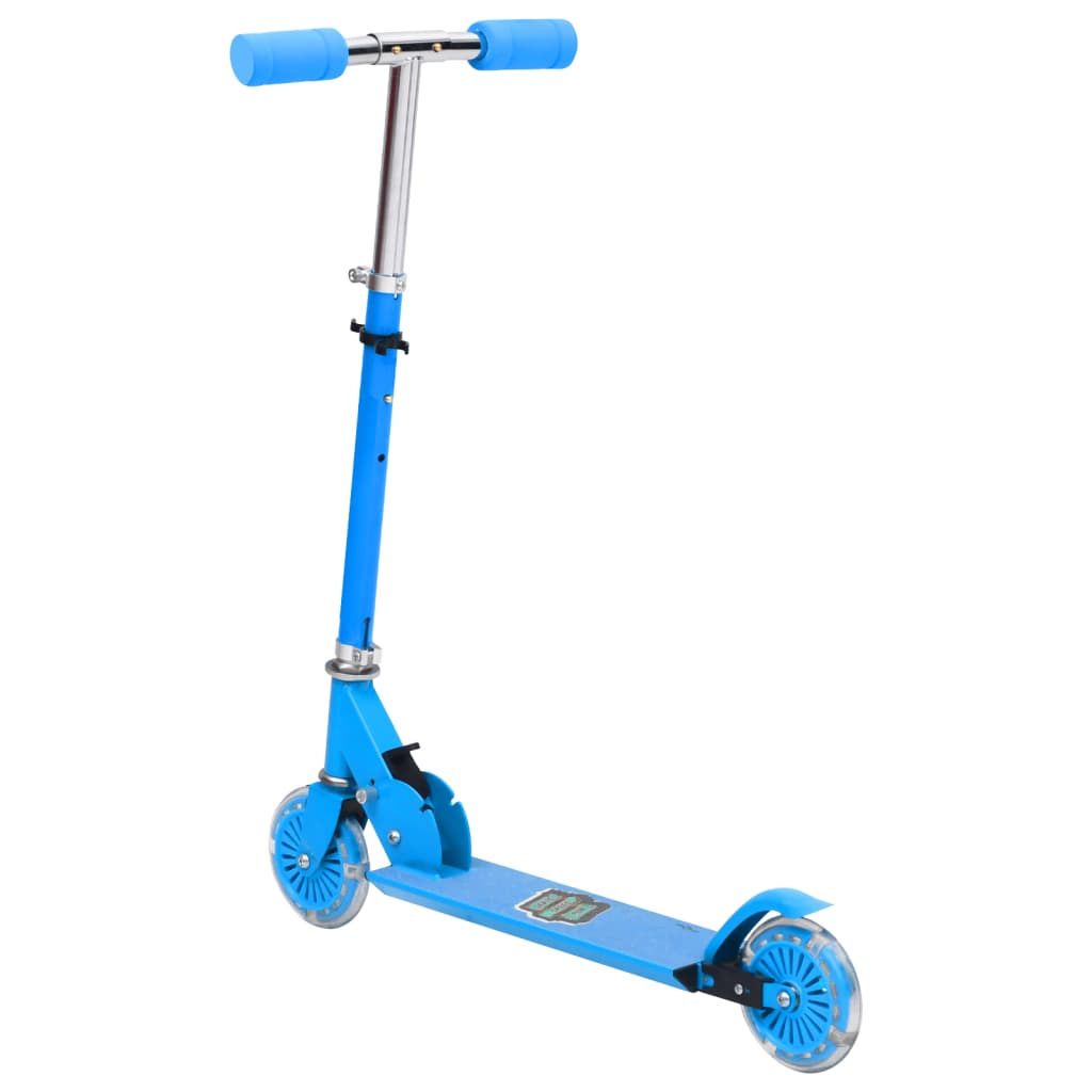 vidaXL 2-hjulet børneløbehjul med justerbart aluminiumsstyr blå