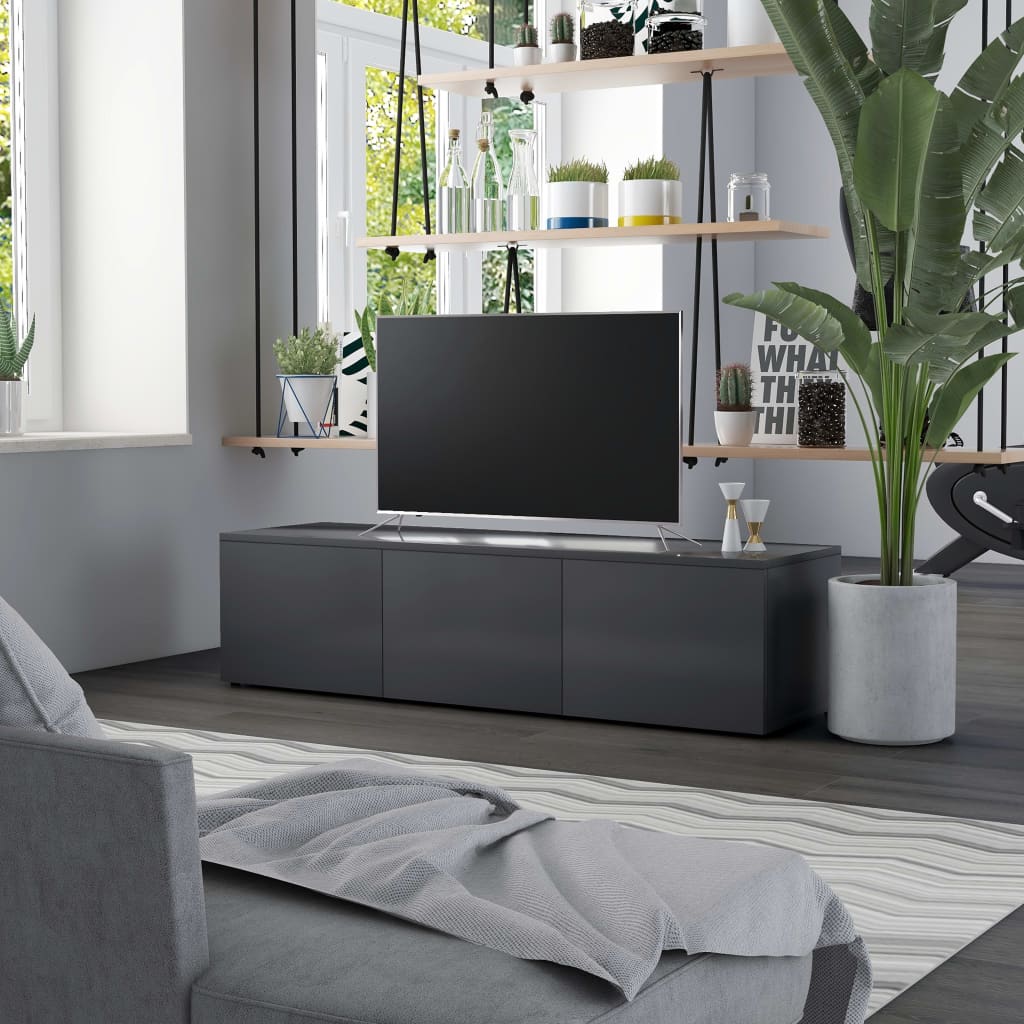 vidaXL tv-skab 120x34x30 cm spånplade grå