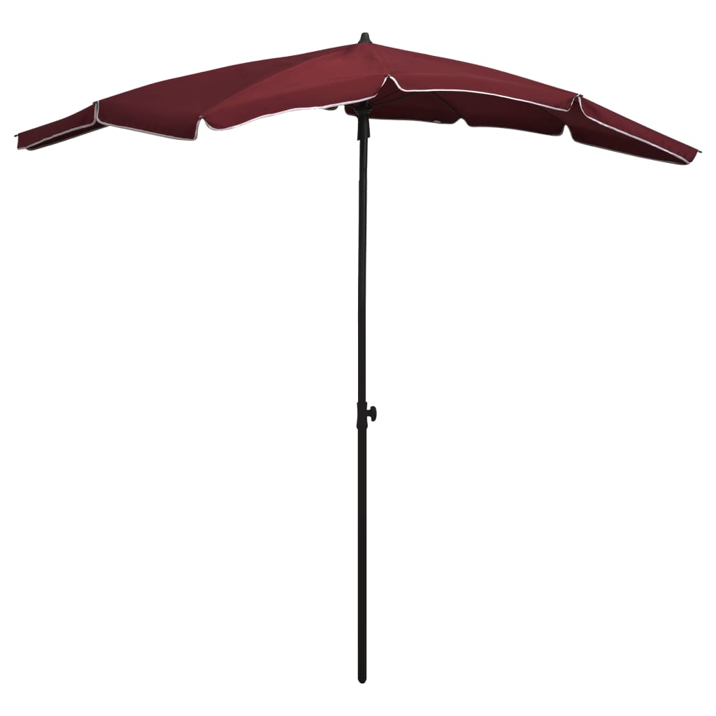 vidaXL parasol med stang 200x130 cm bordeaux
