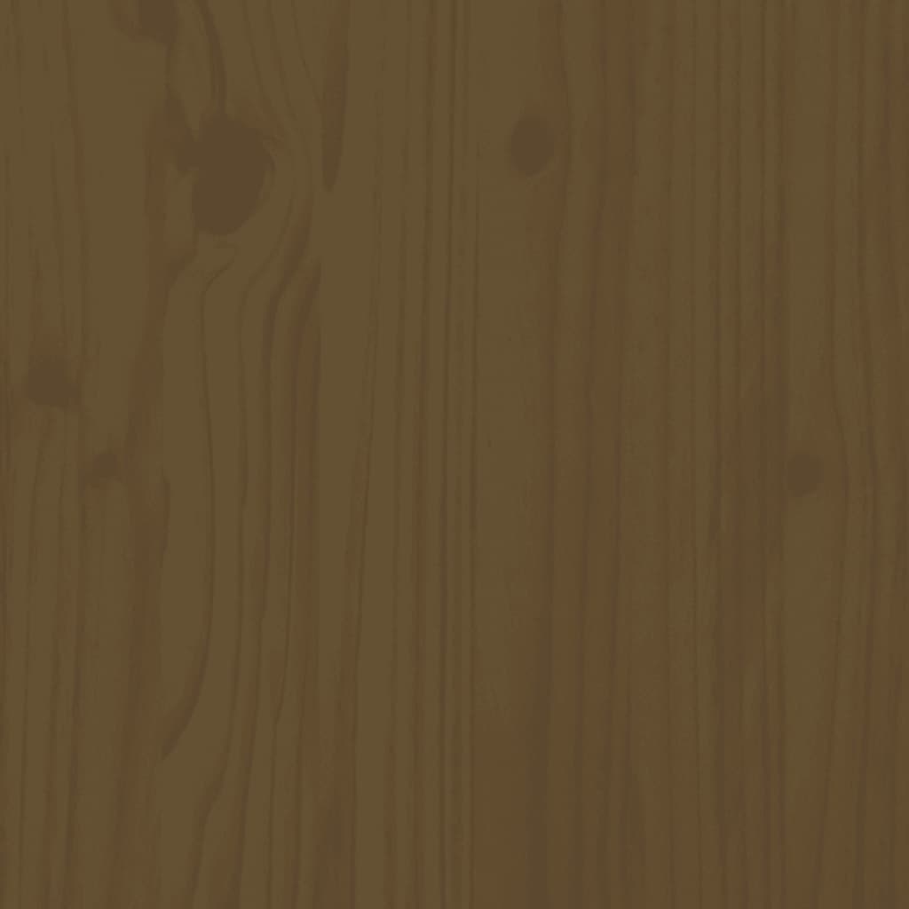 vidaXL skoreol 110x34x52 cm massivt fyrretræ gyldenbrun