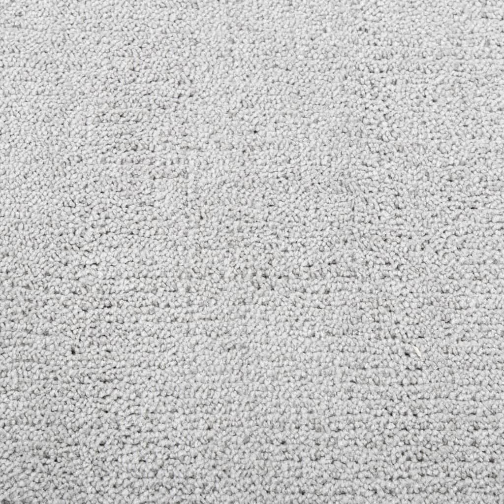 vidaXL gulvtæppe OVIEDO Ø 120 cm kort luv grå