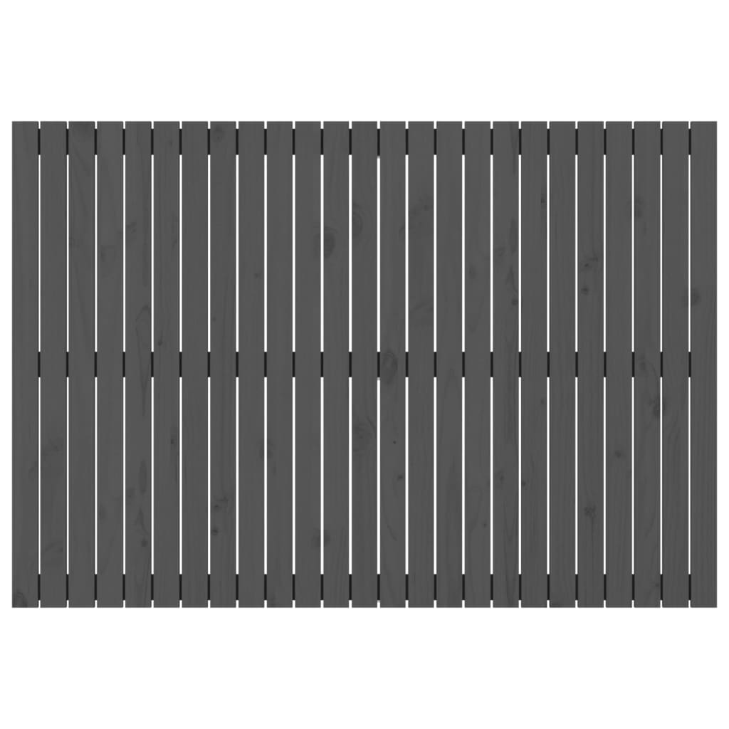 vidaXL sengegavl 159,5x3x110 cm massivt fyrretræ grå