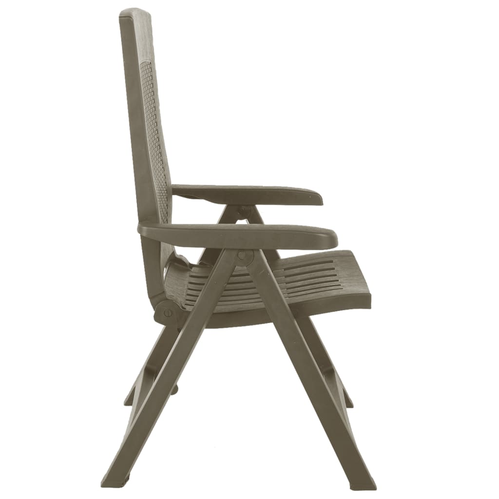 vidaXL havelænestole 2 stk. plastik mokkafarvet