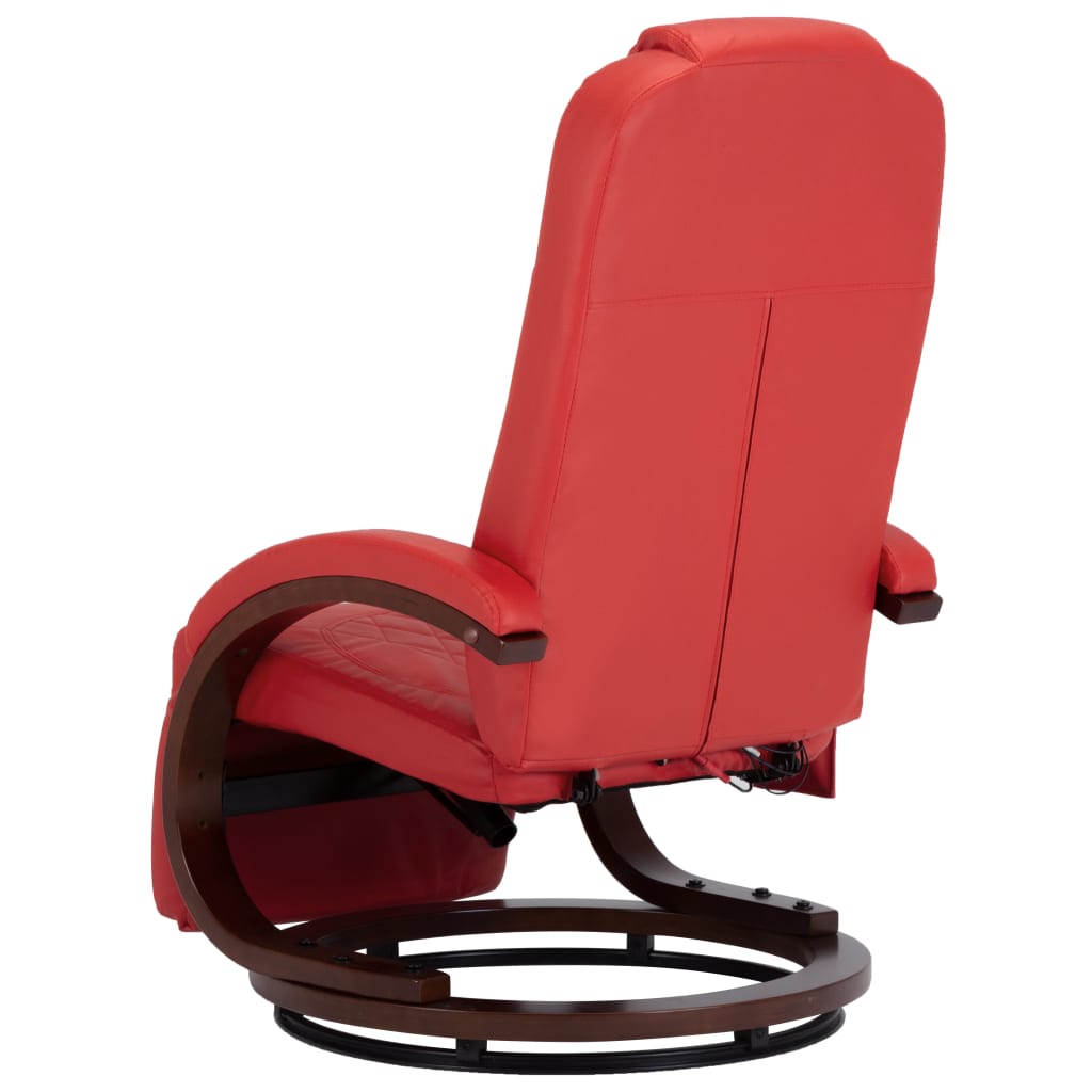 vidaXL massagelænestol kunstlæder rød