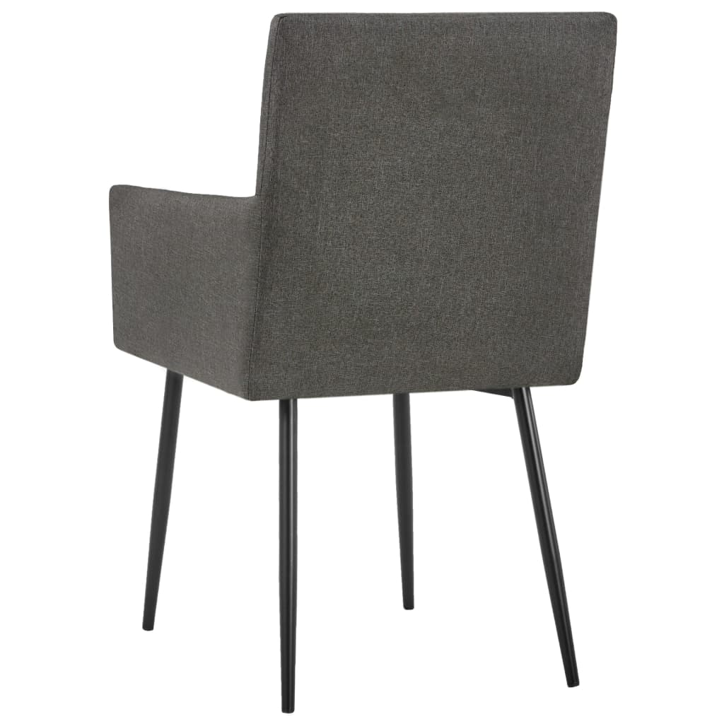 vidaXL spisebordsstole med armlæn 2 stk. stof gråbrun