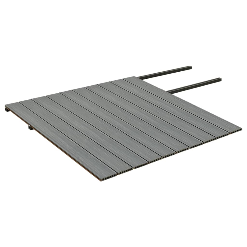vidaXL terrassebrædder med tilbehør WPC 25 m² 4 m brun og grå