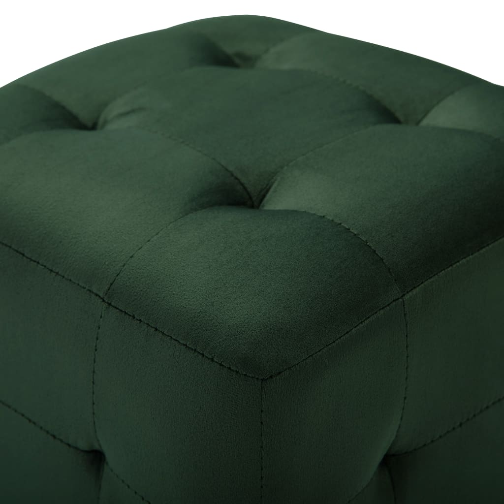 vidaXL sengeskabe 2 stk. 30 x 30 x 30 cm fløjlsstof grøn