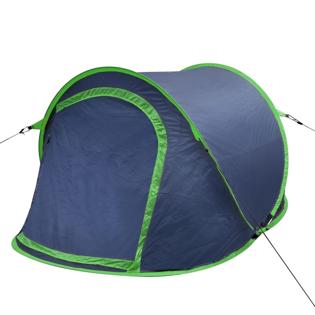 vidaXL pop-up campingtelt 2 personer marineblå og grøn