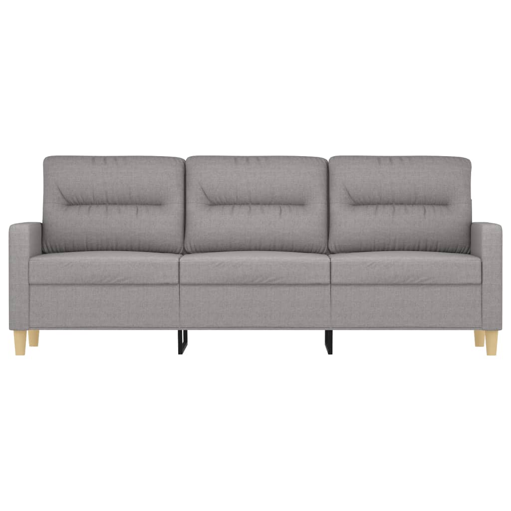 vidaXL 3-personers sofa 180 cm stof lysegrå