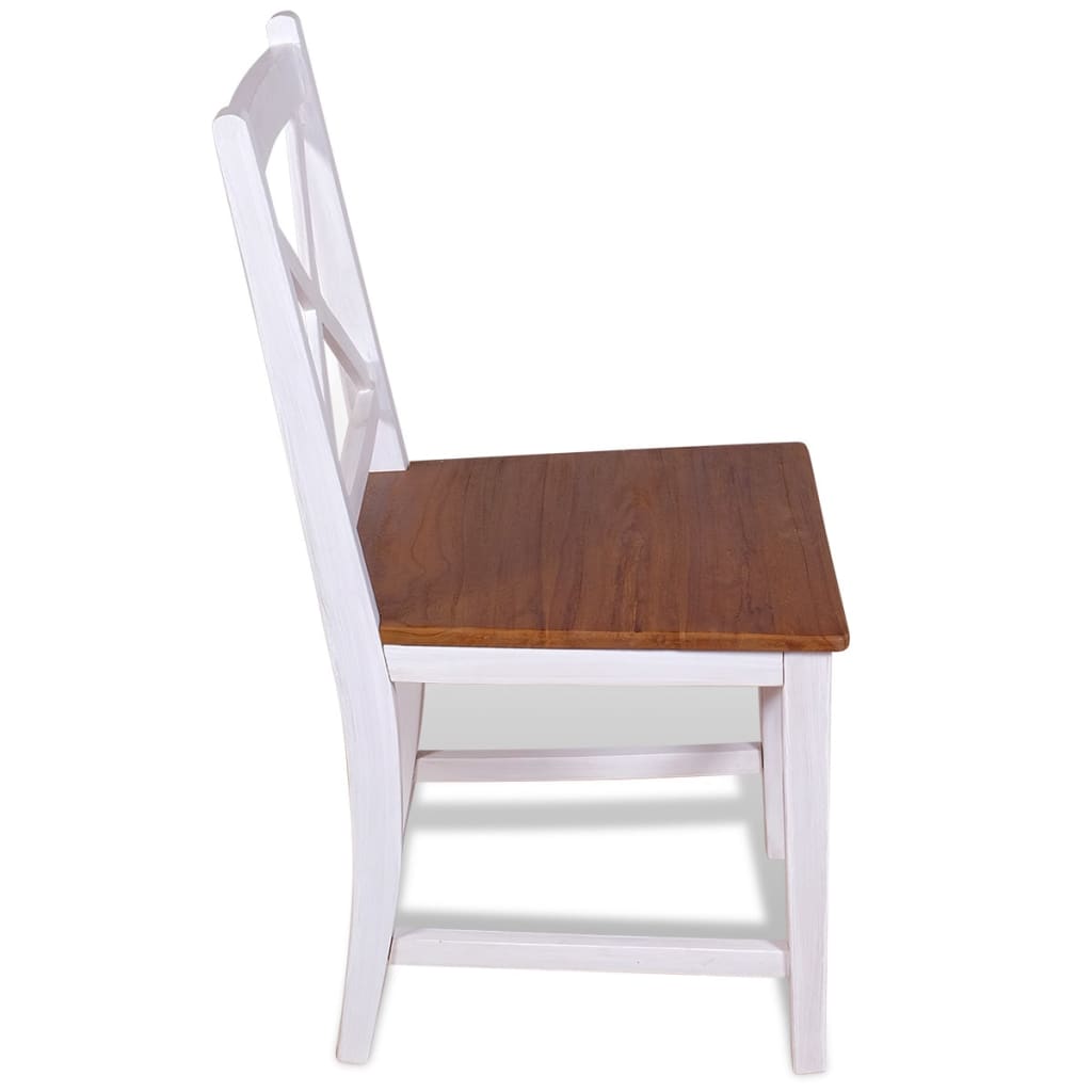 vidaXL spisebordsstole 4 stk. massivt teaktræ mahogni