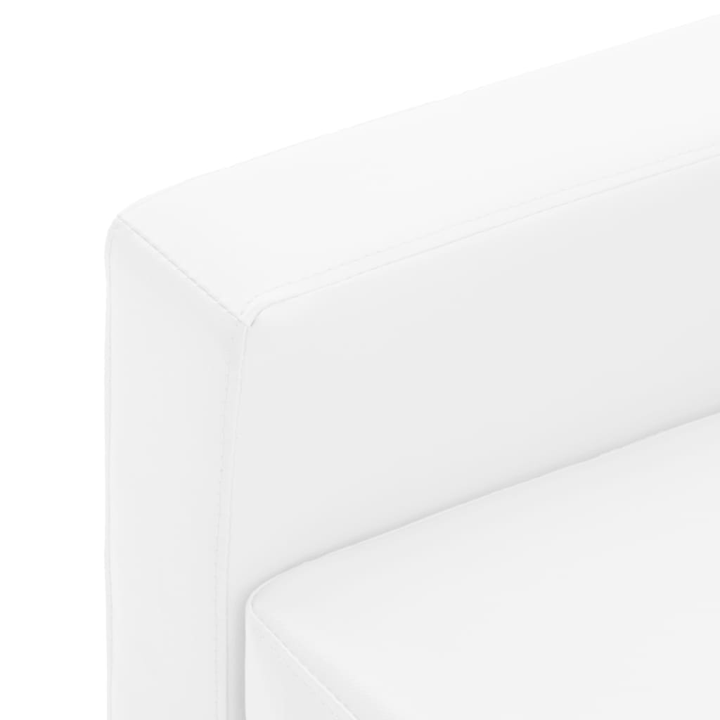 vidaXL 3-personers sofa kunstlæder hvid