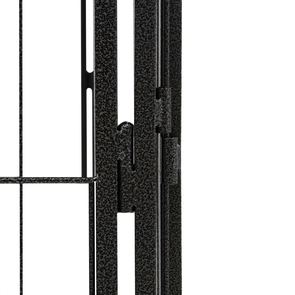 vidaXL hundegård 50x100 cm 4 paneler pulverlakeret stål sort