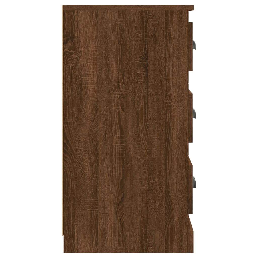 vidaXL skænk 70x35,5x67,5 cm konstrueret træ brun egetræsfarve