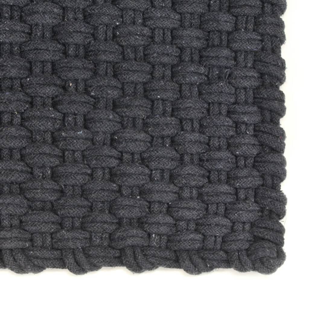 vidaXL gulvtæppe 180x250 cm rektangulært bomuld antracitgrå