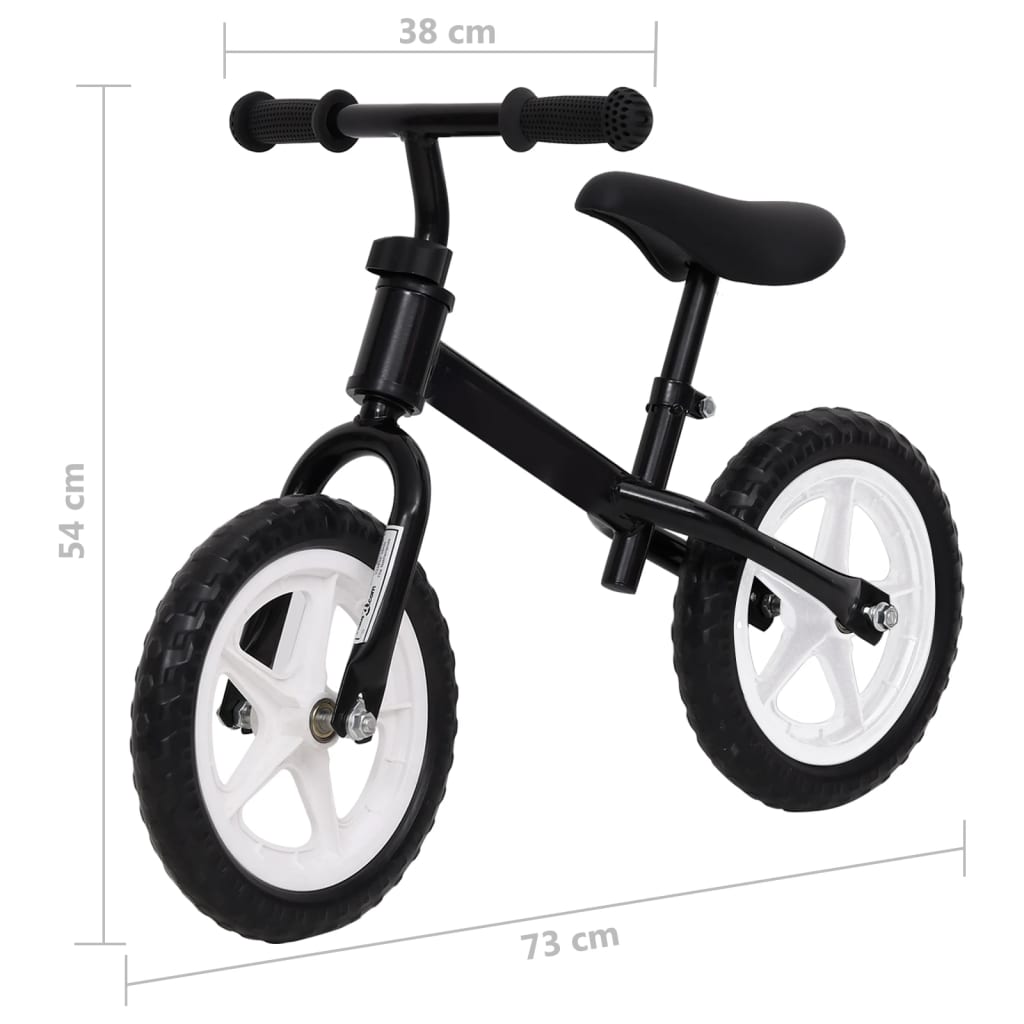 vidaXL løbecykel 9,5" hjul sort