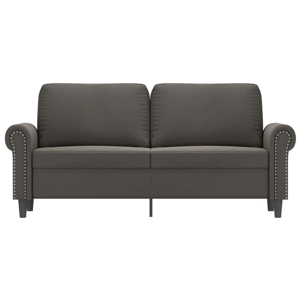 vidaXL 2-personers sofa 140 cm fløjl mørkegrå