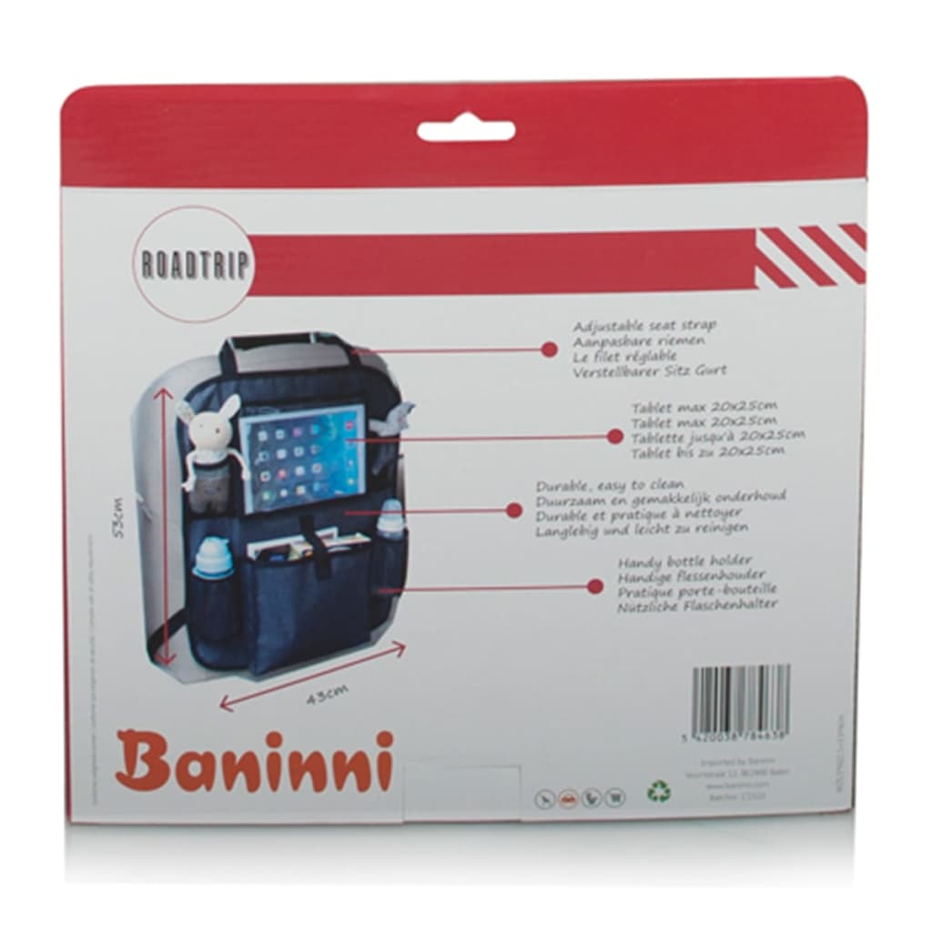 Baninni Astuto bagsædearrangement til tablet sort BNCSA006-BK