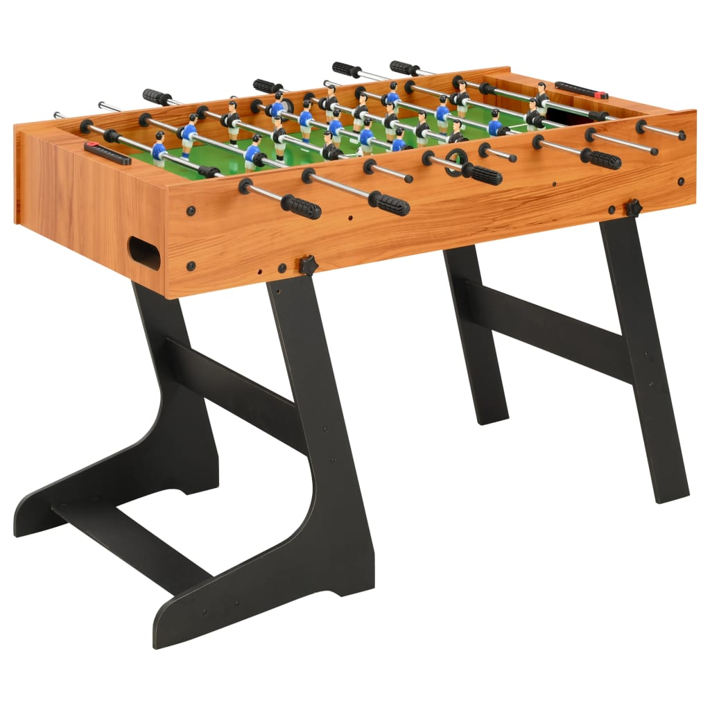 vidaXL foldbart bordfodboldbord 121 x 61 x 80 cm lysebrun