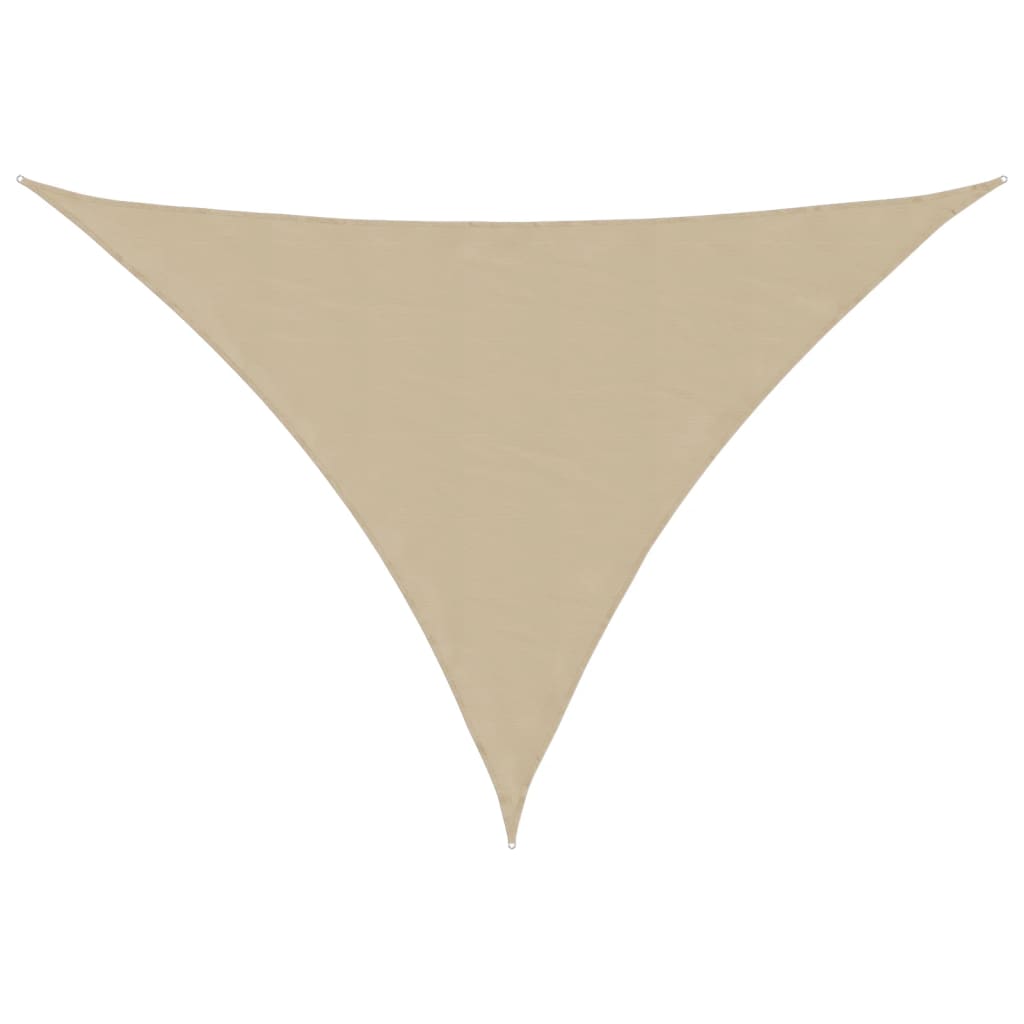 vidaXL solsejl 3,5x3,5x4,9 m trekantet oxfordstof beige